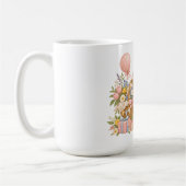 Vintage-Teddybär-Feier mit Wildblumen Kaffeetasse (Links)