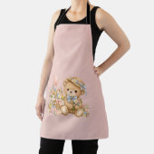 Vintage-Teddybär-Feier mit Wildblumen Schürze (InSitu)
