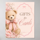 Vintage-Teddybär-Geschenke und -Karten Poster (Vorne)