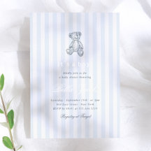 Vintage-Teddybär-Jungen-Baby-Party im Preppy-Stil