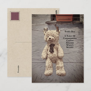 Vintage-Teddybär-Symbolik-Zitat Süß Postkarte