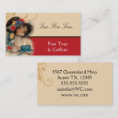 Vintage Tee-oder Kaffee-Geschäfts-Karte Visitenkarte (Vorne/Hinten)