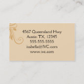 Vintage Tee-oder Kaffee-Geschäfts-Karte Visitenkarte (Rückseite)