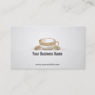 Vintage Tee-Schalen-saubere Geschäfts-Karte Visitenkarte