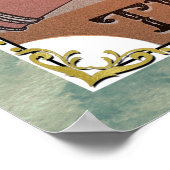 Vintage Tee-Tarot-Hexerei-Wasserkocher & Teacup-Ka Poster (Ecke)