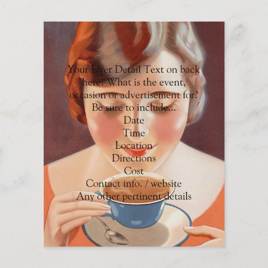 Vintage Teeanstrichwerbung Flyer (Hinten)