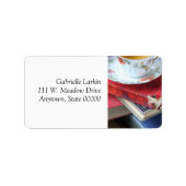 Vintage Teebücher Adressaufkleber (Vorne)