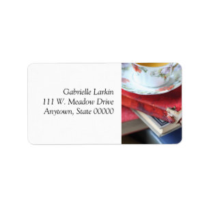 Vintage Teebücher Adressaufkleber