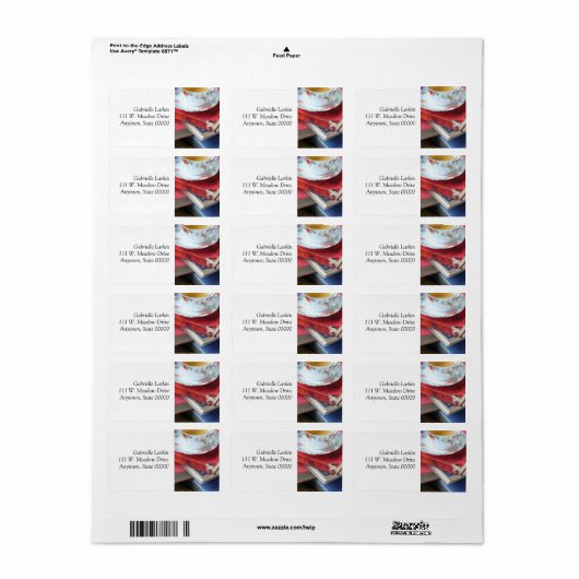 Vintage Teebücher Adressaufkleber (Vorne)