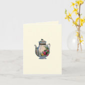 Vintage Teekanne Notecard Karte (Gelbe Blume)