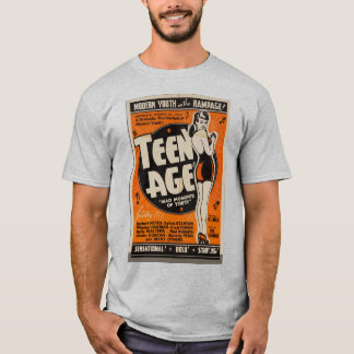 Vintage-„Teen Age“-Retro-Filmplakat-Stil-Design T-Shirt