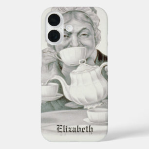 Vintage-Teeparty-Freunde, Eine Tasse, die erfreut  iPhone 16 Hülle