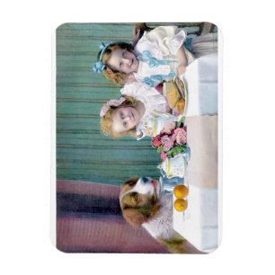 Vintage-Teeparty Magnet