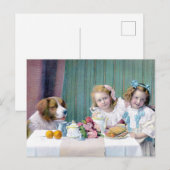Vintage-Teeparty Postkarte (Vorne/Hinten)