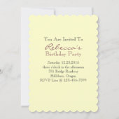 Vintage Teetasse Blumengebäck Einladung (Rückseite)