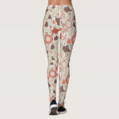 Vintage-Teetime-Muster Leggings (Rückseite)