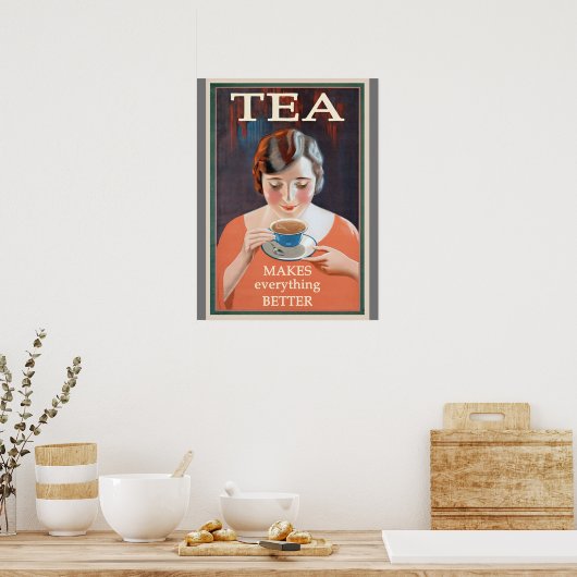 Vintage Teewerbung - Besser Poster (Küche)