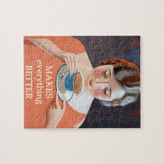 Vintage Teewerbung - Besser Puzzle (Horizontal)