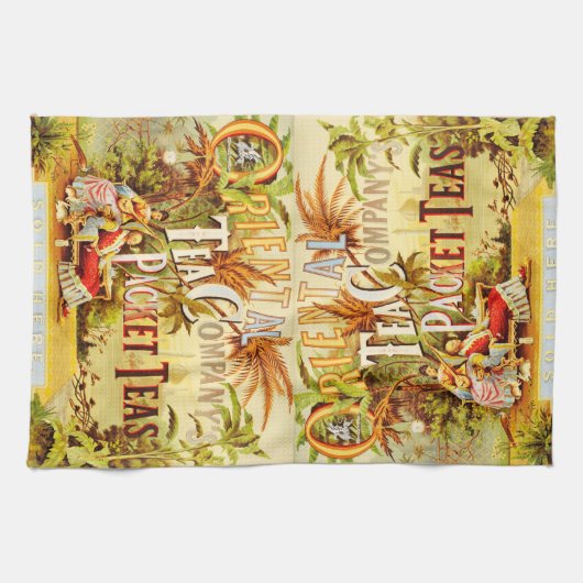 Vintage Teewerbung Geschirrtuch (Horizontal)