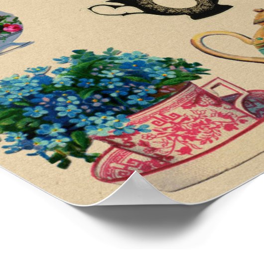 Vintage Teewerbung Poster (Ecke)