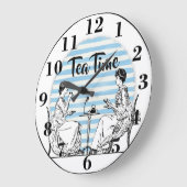 Vintage Teezeit Große Wanduhr (Winkel)