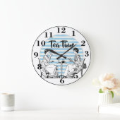 Vintage Teezeit Große Wanduhr (Zuhause)