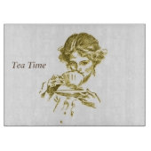 Vintage Teezeit Schneidebrett (Vorderseite)