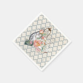 Vintage Teezeit Serviette (Ecke)