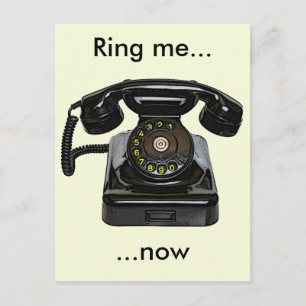 Vintage Telefon Postkarte Ruf mich...jetzt