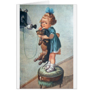 Vintage - Telefonanruf für einen Dachshund,