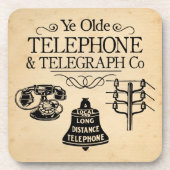 Vintage Telefongesellschaft Untersetzer (Vorderseite)