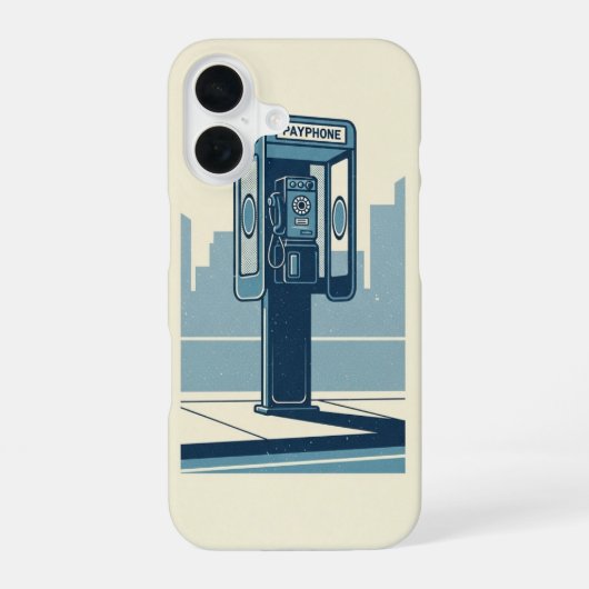 Vintage Telefonkabine iPhone 16 Hülle (Rückseite)