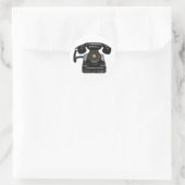 Vintage Telefonrundkleber Runder Aufkleber (Tasche)