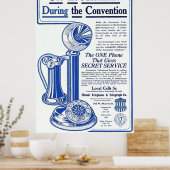 Vintage Telefonwerbung von Illinois Poster (Küche)