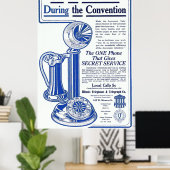 Vintage Telefonwerbung von Illinois Poster (Heimbüro)