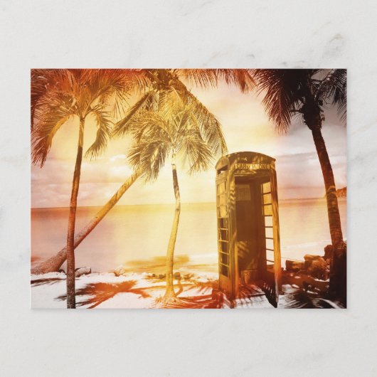 Vintage Telefonzelle Postkarte (Vorderseite)