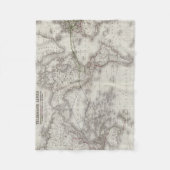 Vintage Telegrafenkarte (1855) Fleecedecke (Vorderseite)