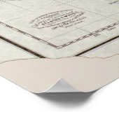 Vintage Telegrafenkarte (1855) Poster (Ecke)