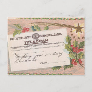 Vintage Telegram Frohe Weihnachten