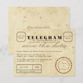 Vintage Telegram Save the Date (Vorne/Hinten)