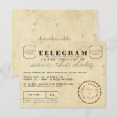 Vintage Telegram Save the Date (Vorne/Hinten)