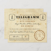 Vintage Telegramm Save the Date (Vorne/Hinten)