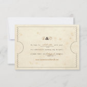 Vintage Telegramm Ticket Libs Response Card RSVP Karte (Rückseite)