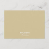 Vintage telegrammartige Hochzeitsempfehlung Begleitkarte (Rückseite)