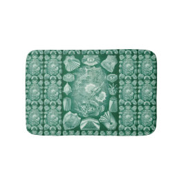 Vintage Teleostei-Muscheln und Fisch von Ernst Hae Badematte