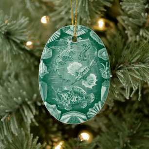 Vintage Teleostei-Muscheln und Fisch von Ernst Hae Keramik Ornament