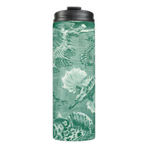 Vintage Teleostei Muscheln und Fische von Ernst Ha Thermosbecher