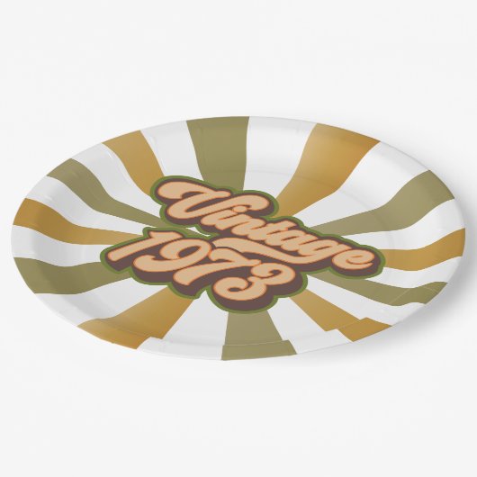 Vintage Teller 1973 50. Geburtstag (Schrägansicht)