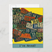 Vintage Teller der Postkarte Ich habe die Adresse  (Vorne/Hinten)