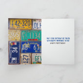 Vintage Teller für den 74. Geburtstag Karte (Innenseite)